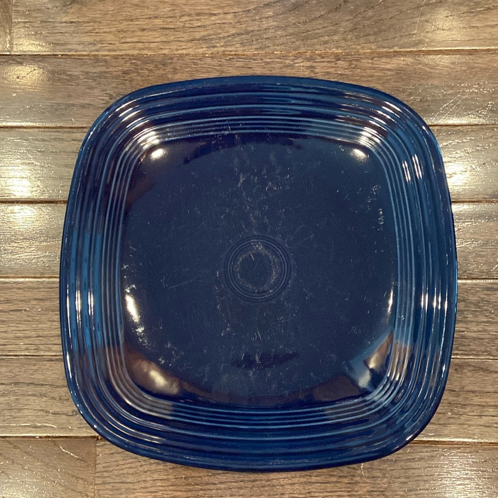 Fiesta by Homer Laughlin cobalt blue square dinner plates